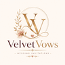Velvet Vows digital wedding invitation maker logo